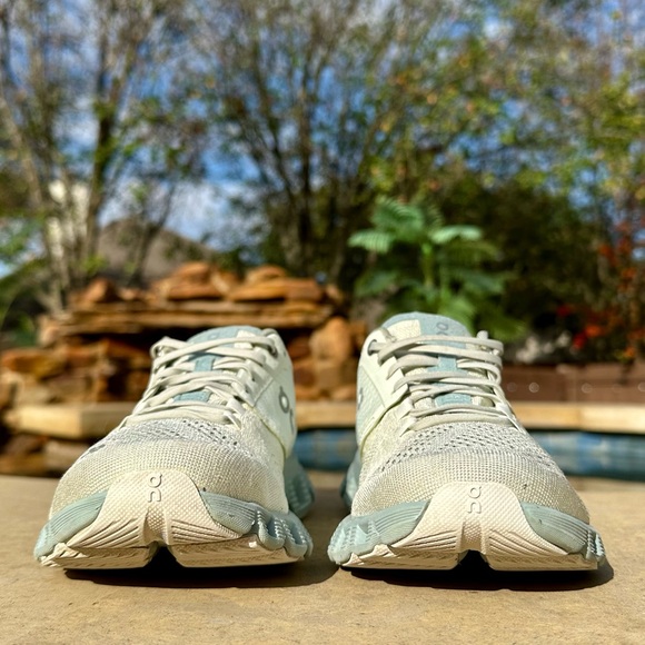 On Cloud X Running Shoes Color Aloe Green / Surf Blue - Size 6.5 Women’s - Picture 4 of 9